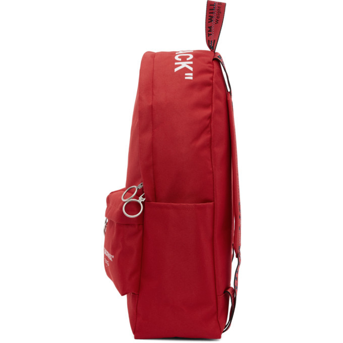 Off-White Red Quote Backpack Off-White