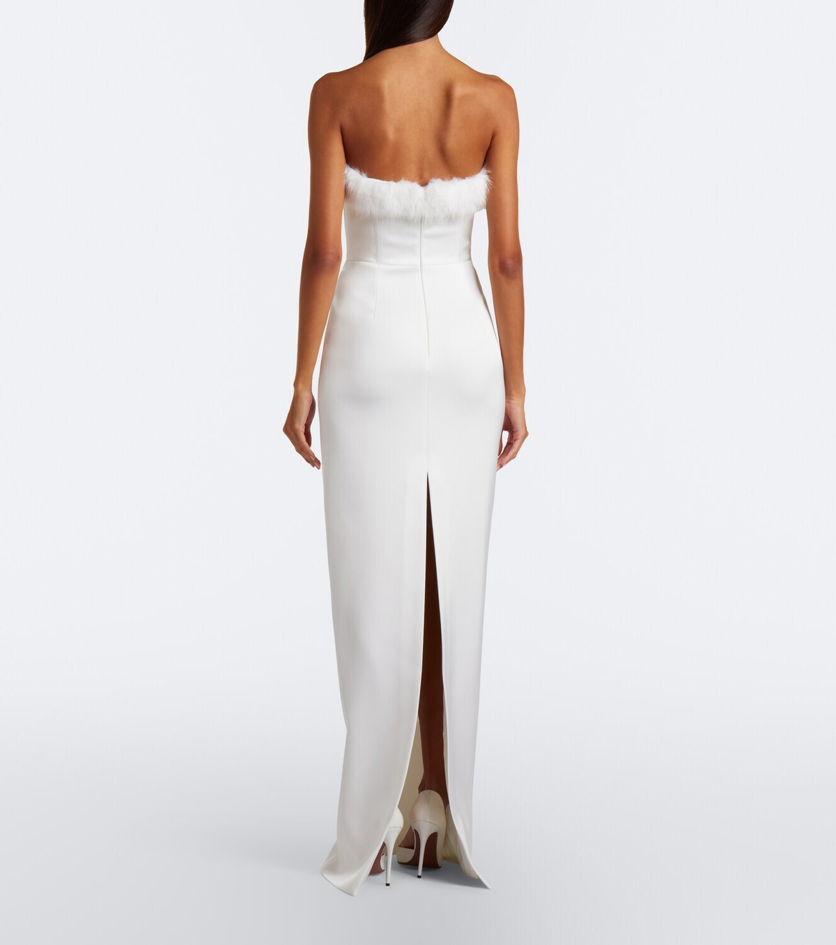 David Koma Strapless bustier gown