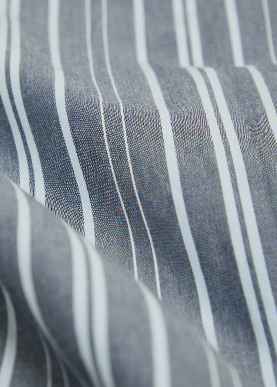 Calvin Klein Striped Cotton-poplin Pyjama Trousers Navy