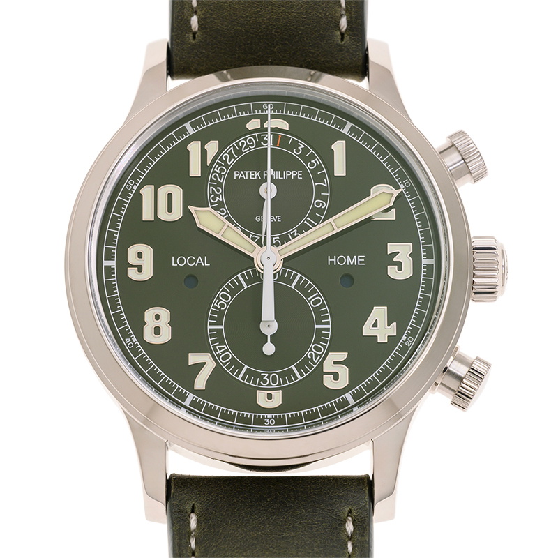 Patek Philippe Complications Calatrava Pilot Travel Time Chronograph Automatic Watch 5924G-010
