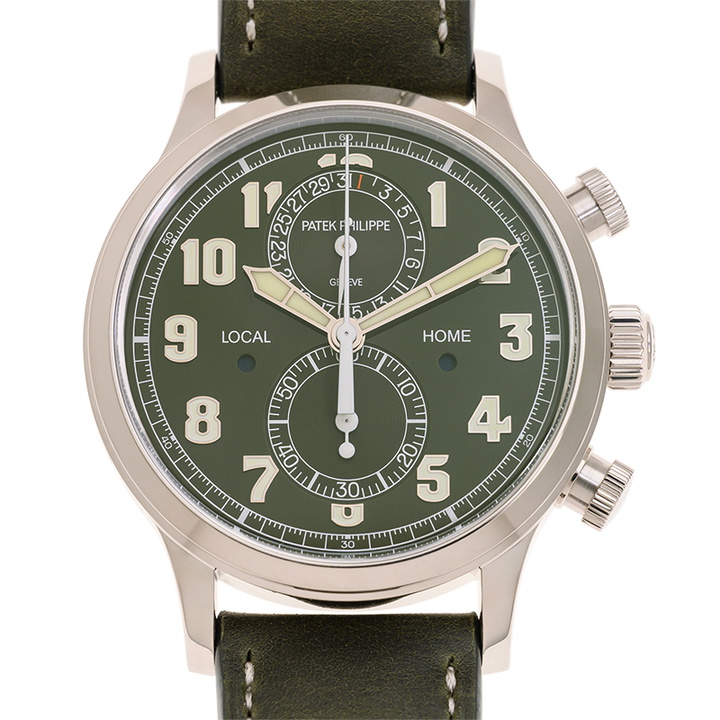 Photo: Patek Philippe Complications Calatrava Pilot Travel Time Chronograph Automatic Watch 5924G-010