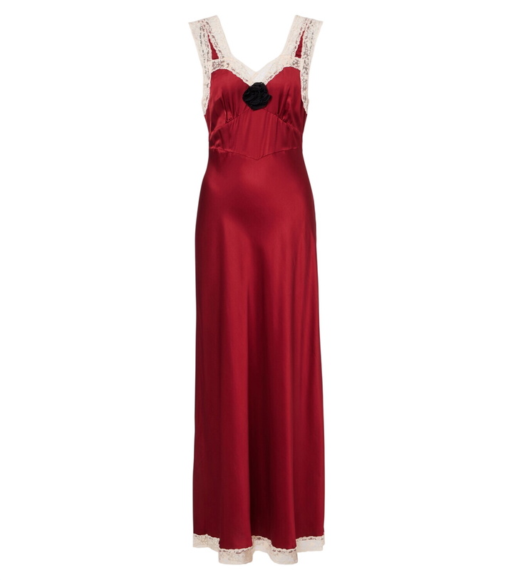 Photo: Rixo Keily lace-trimmed satin maxi dress
