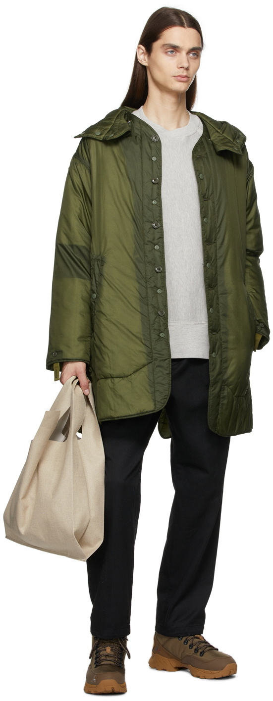 Engineered Garments Reversible Khaki Insulated Liner Coat