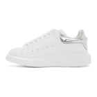 Alexander McQueen White and Silver Oversized Sneakers