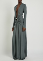 Christopher Esber Orica Cut-out Jersey Maxi Dress Blue