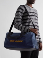SAINT LAURENT - Nuxx Logo-Embroidered Corduroy Duffle Bag