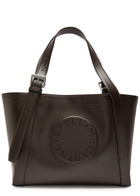 Stella Mccartney Logo Faux Leather Tote - Dark Chocolate - One Size