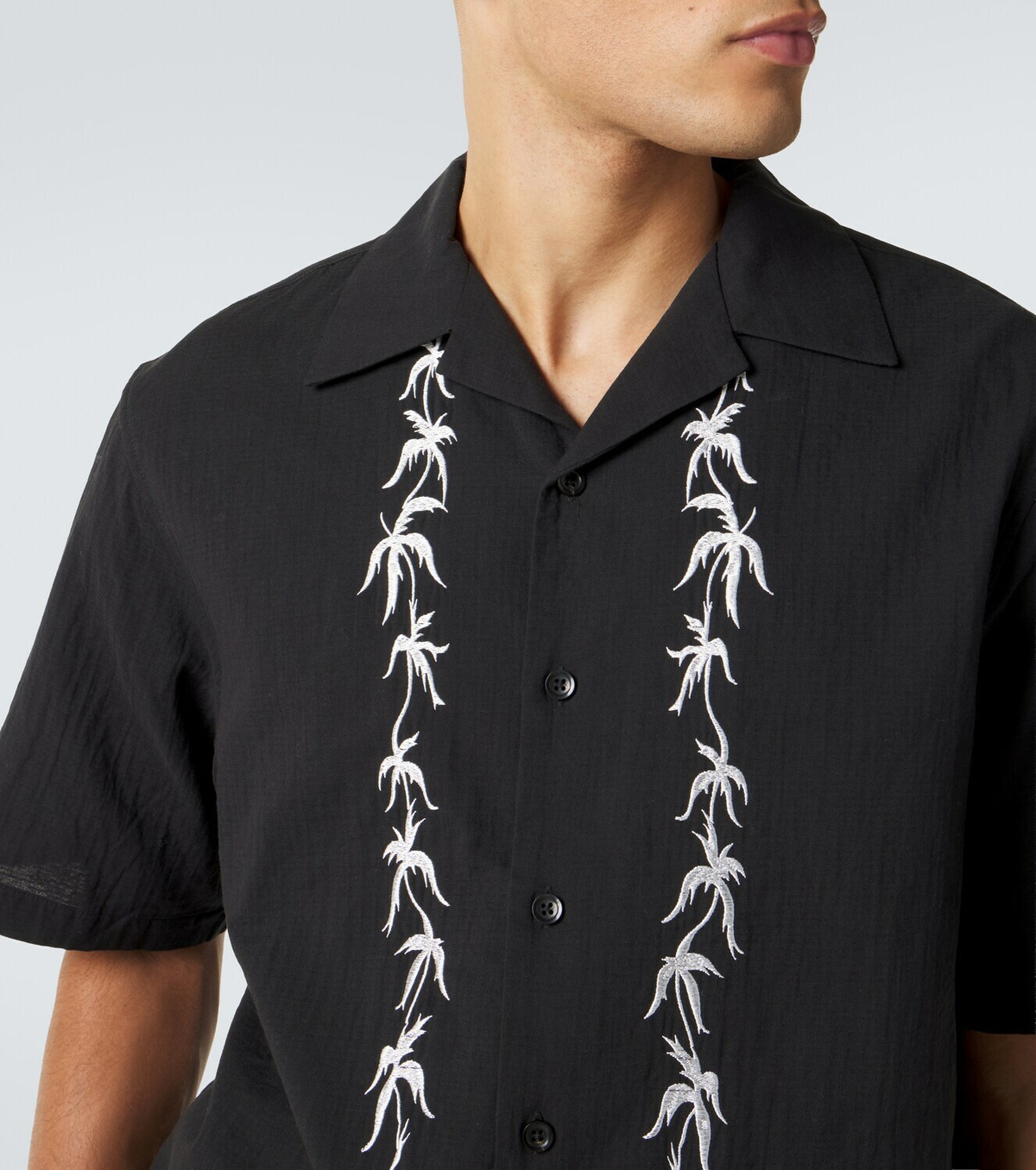 Commas Embroidered bowling shirt