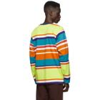 Awake NY Green Engineered Stripe Long Sleeve T-Shirt