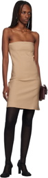 Courrèges Beige Bustier Lingerie Jersey Minidress