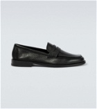Manolo Blahnik Perry leather penny loafers