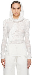 OPEN YY White Floral Lace Hoodie