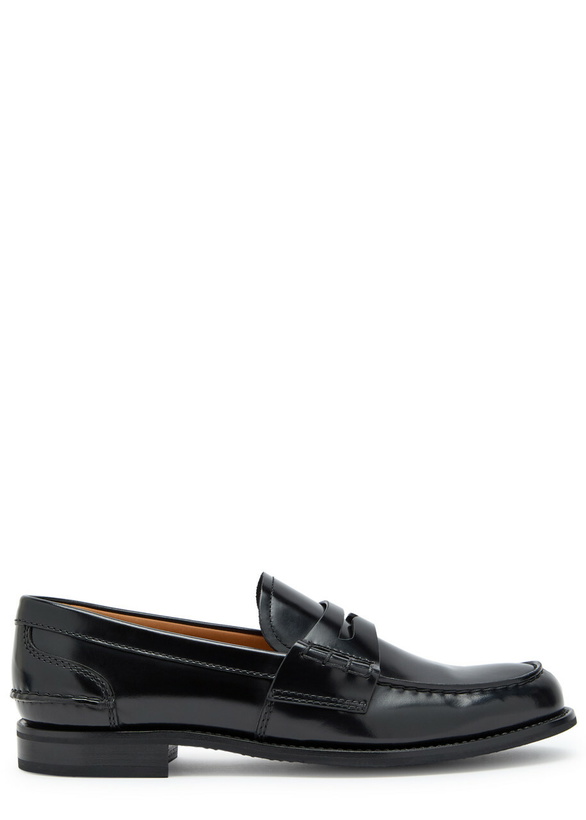 Photo: Church's Pembrey Polished Leather Loafers Black