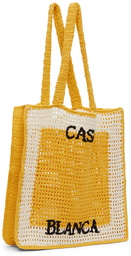 Casablanca Yellow & White Crochet Tote