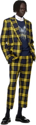 Vivienne Westwood Navy & Yellow One Button Blazer