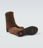 RRL Suede and leather cowboy boots