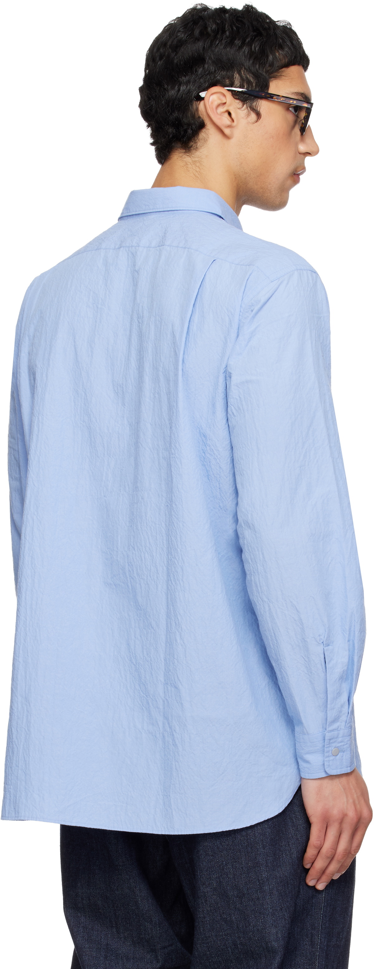 nanamica Regular Collar Wind Shirt ブルー nanamica Blue Regular Collar Wind Shirt Nanamica