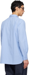 nanamica Blue Regular Collar Wind Shirt