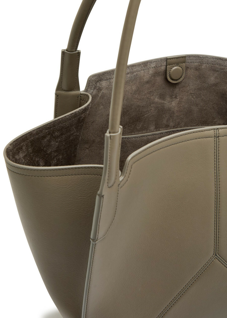 Victoria Beckham Victoria Panelled Leather Tote bag - Khaki - One Size