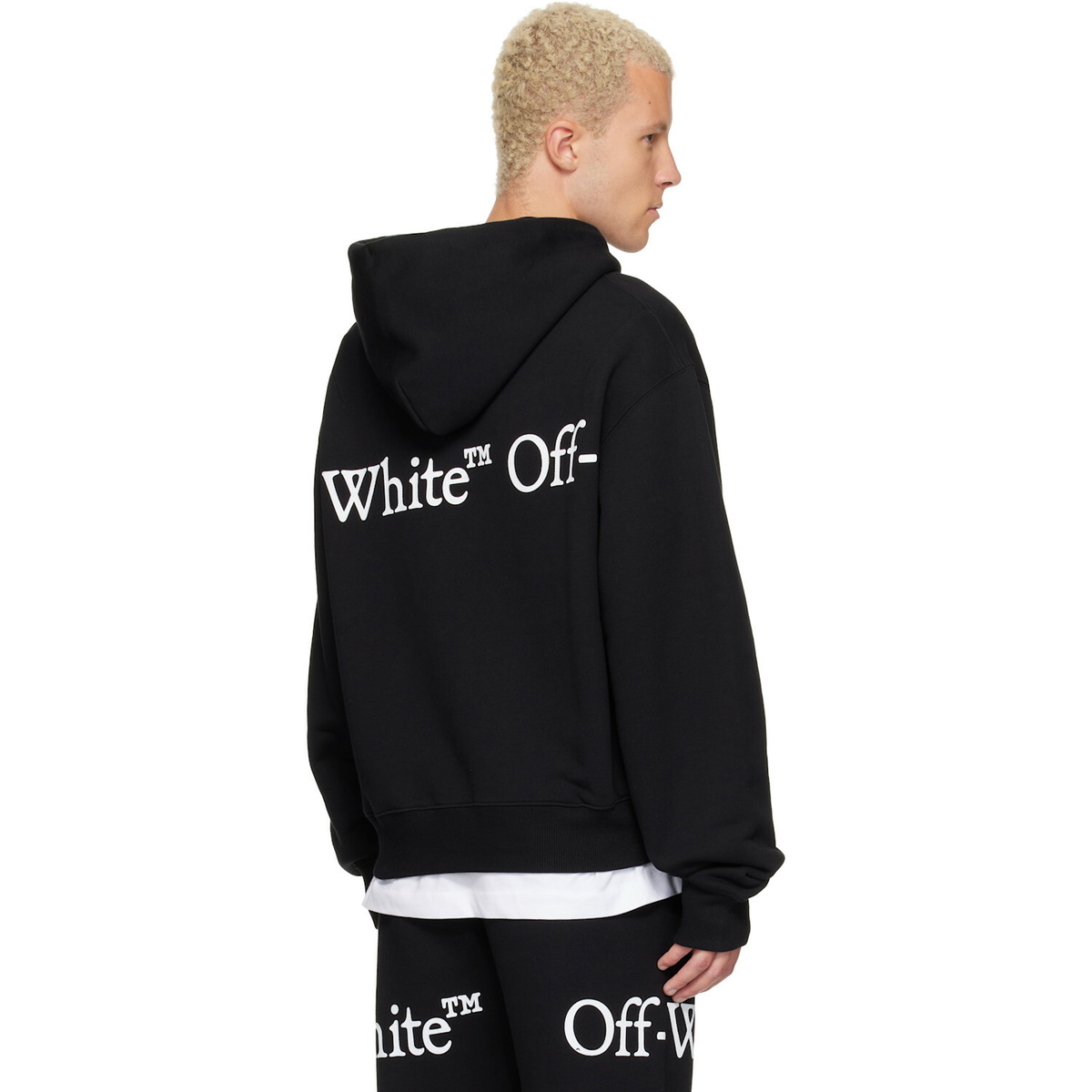 Off-White Black Bookish Scarf Regular Hoodie