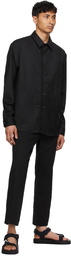 Tom Wood Black Linen Triumph Trousers