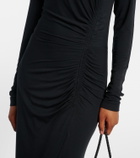Marant Etoile Jelina gathered jersey maxi dress