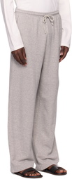 The Elder Statesman Gray Daily Wide Leg Sweatpants