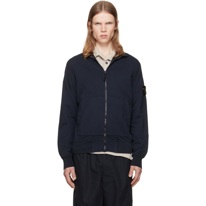 Photo: Stone Island Navy 6100063 Organic Cotton Fleece Sweatshirt