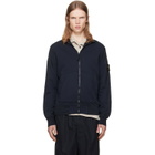 Stone Island Navy 6100063 Organic Cotton Fleece Sweatshirt