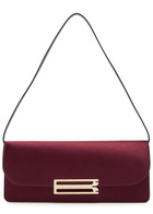 Victoria Beckham Dorian East-west Satin Clutch - Burgundy - One Size