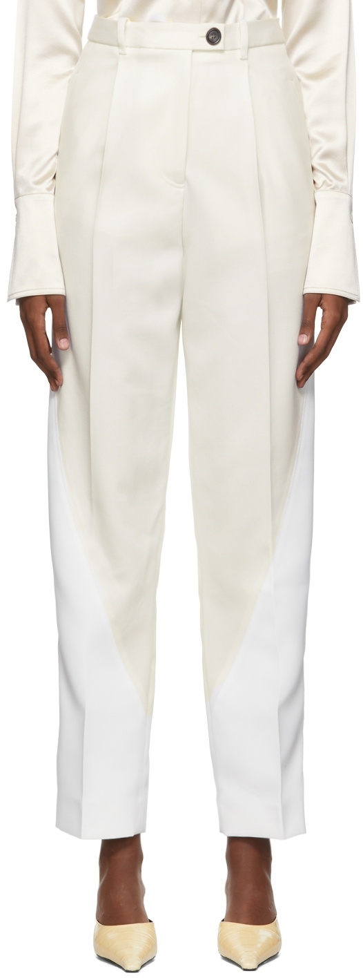 Peter Do White Wool Trousers