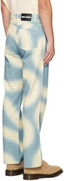 Double Rainbouu Blue Graphic Jeans