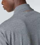 Versace Intarsia striped virgin wool polo shirt