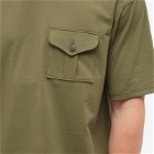 DAIWA Men's Tech Mil Pocket T-Shirt in Olive