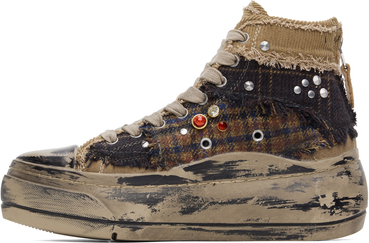 R13 Brown Kurt High Top Sneakers