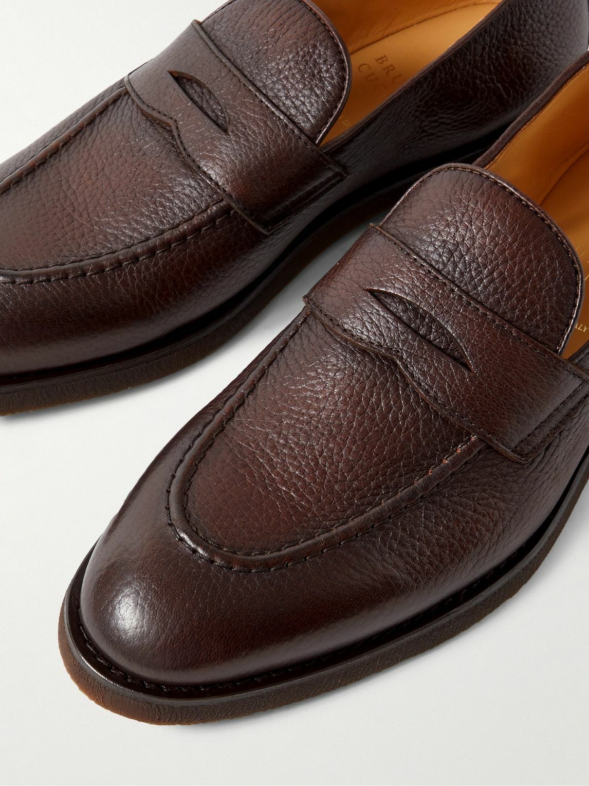 Brunello Cucinelli - Full-Grain Leather Penny Loafers  display picture 1