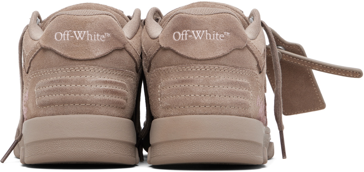 Off-White Brown Out Of Office For Walking Suede Sneakers
