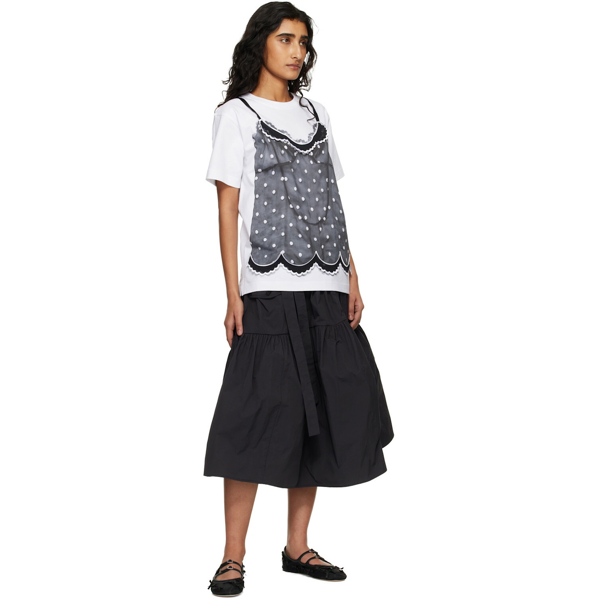 Marc Jacobs White Trompe L'Oeil Cami T-shirt