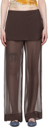Paloma Wool Brown Silk Archive Trousers