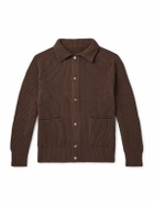 Stòffa - Slim-Fit Ribbed Cashmere Cardigan - Brown