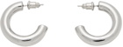 Portrait Report Silver Double Hoop Earrings