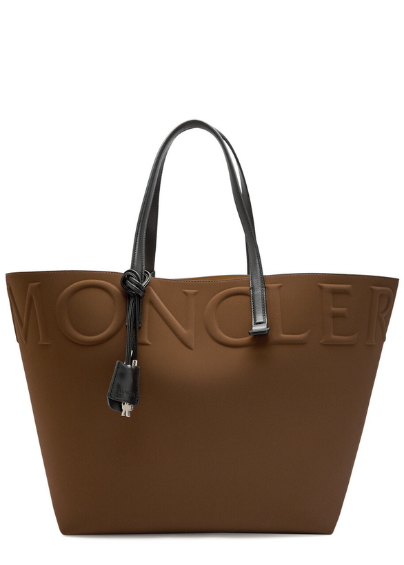 Photo: Moncler Very Large Rubberised Tote bag - Brown Dark - One Size