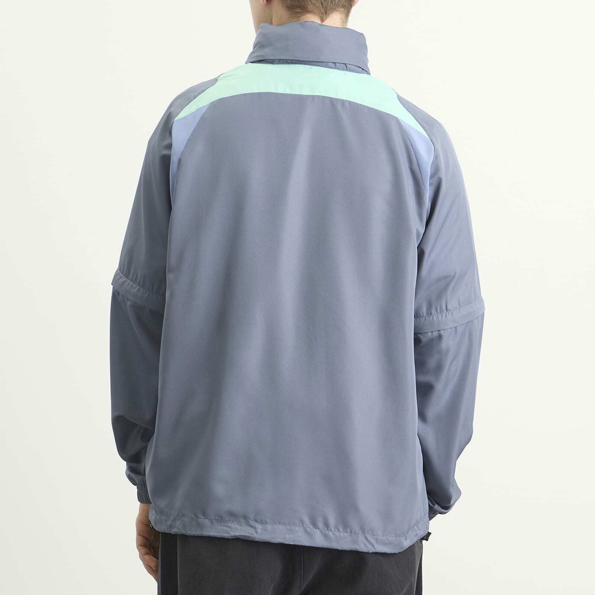 Umbro Men's Zip Off Sleeve Wind Jacket in Grisaille/Ocean Wave/Infinity
