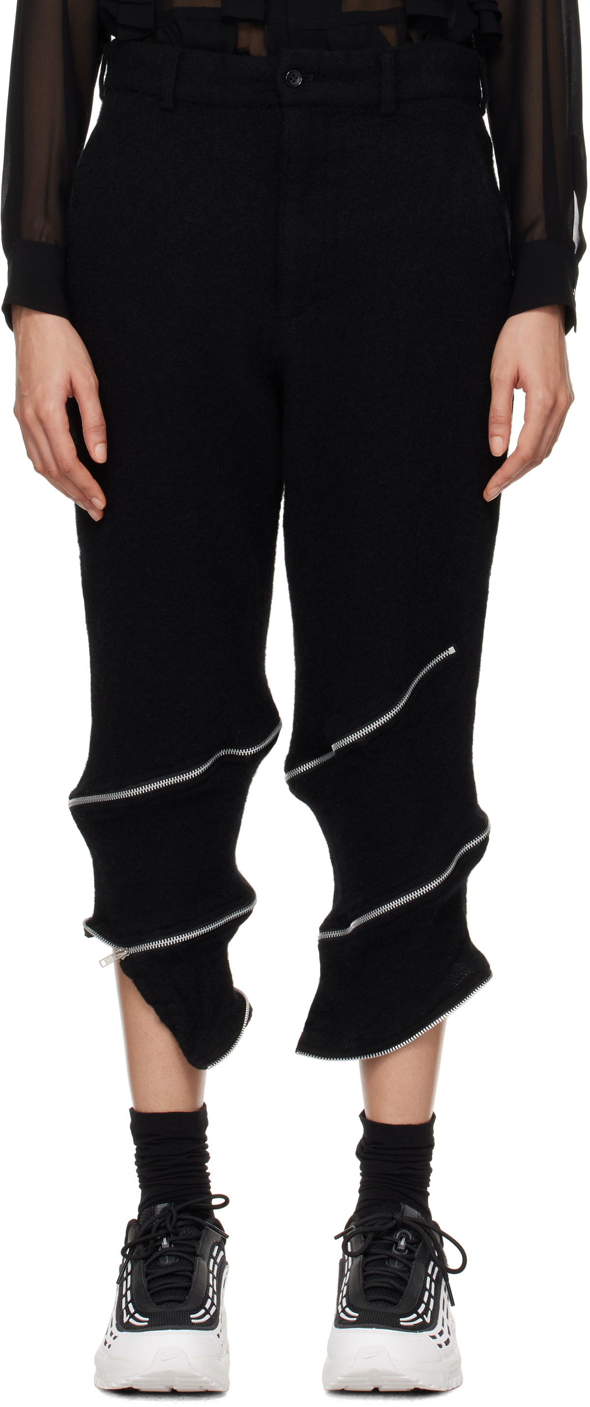 Black Comme des Garçons Black Tweed Trousers
