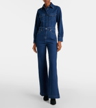 7 For All Mankind Flared denim jumpsuit