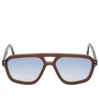 Monokel Jet Sunglasses in Chocolate/Blue Gradient 