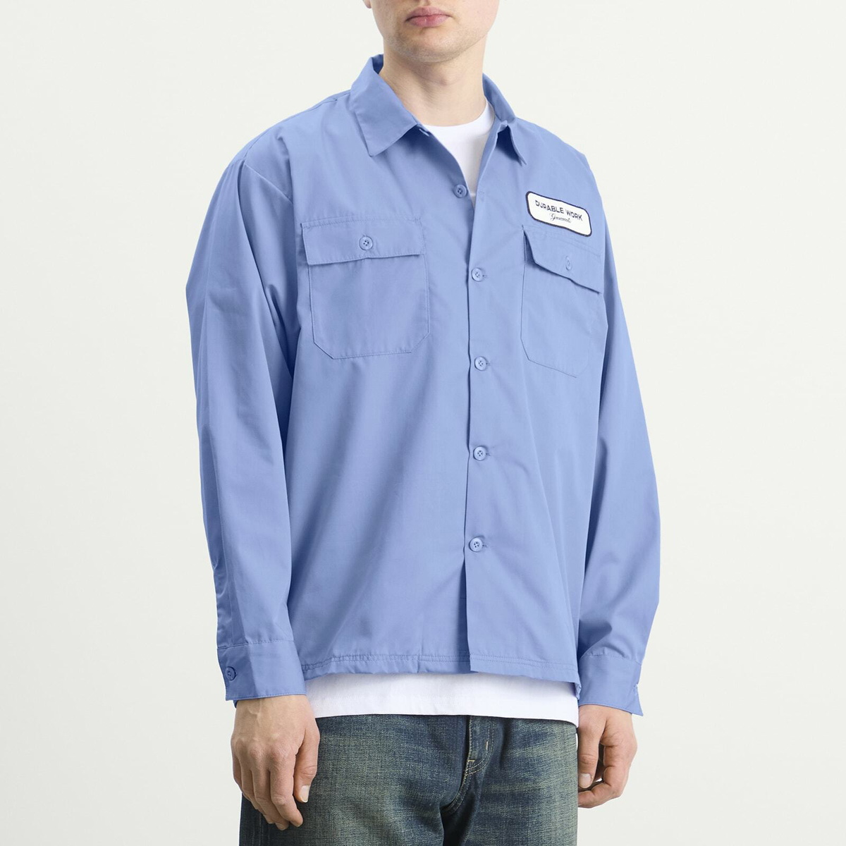 Neighborhood Men's Classic Long Sleeve Work Shirt 1 in Blue