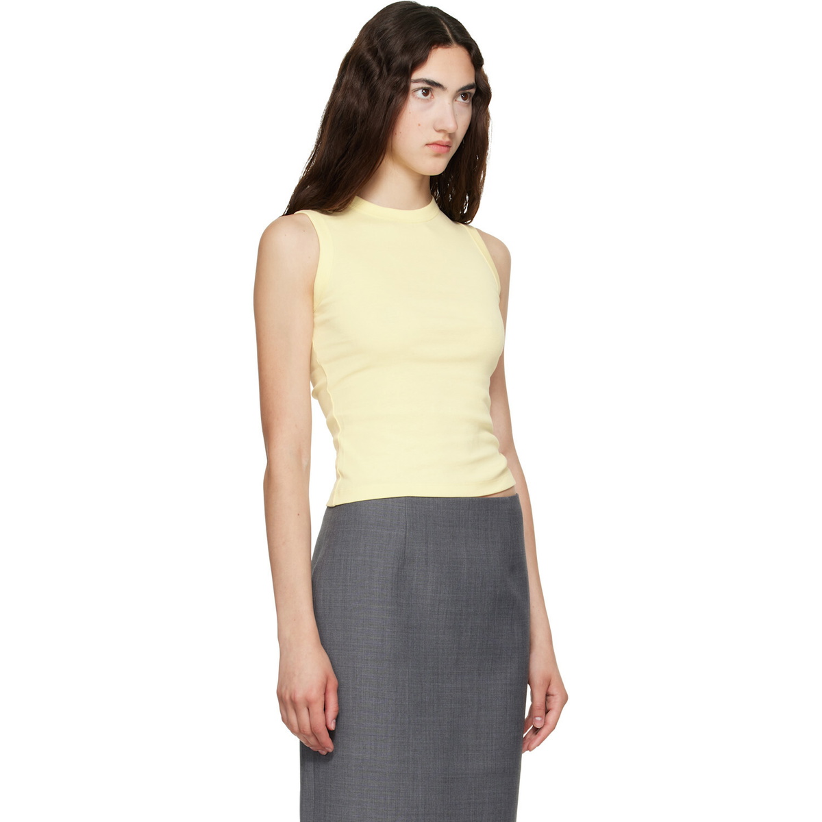 FLORE FLORE Yellow Esmé Tank Top