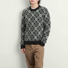 Casablanca Men's Monogram Mohair Blend Crew Sweatshirt in Black