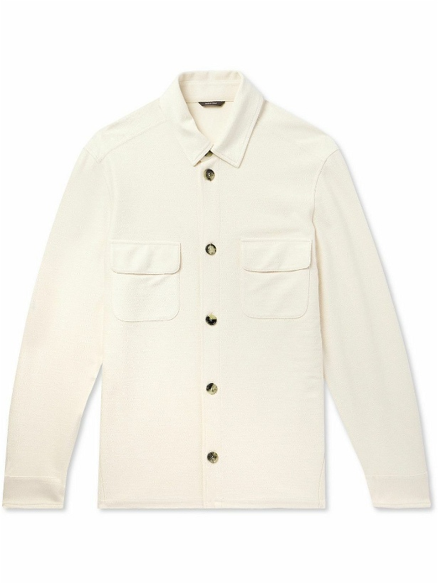 Photo: Loro Piana - Silk, Cotton and Linen-Blend Overshirt - Neutrals